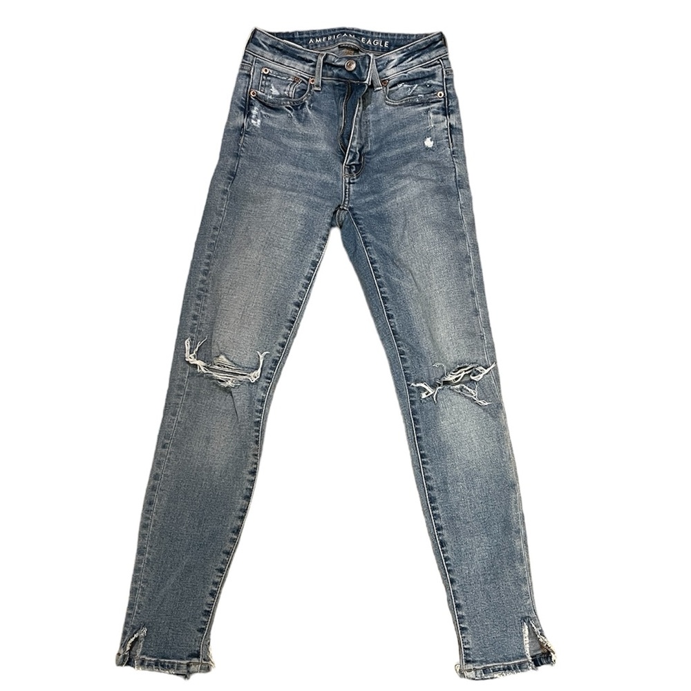 American Eagle Super Stretch Ripped Skinny Jeans